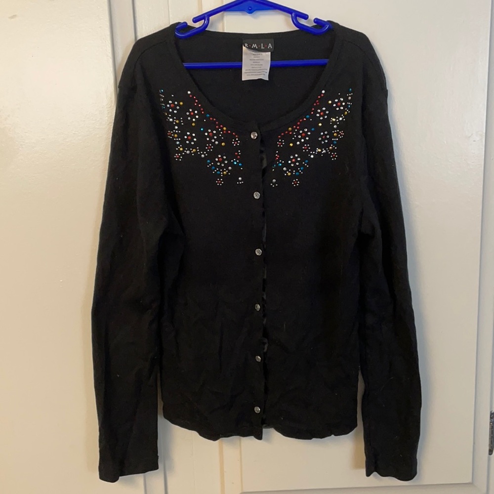 Black upscale cardigan